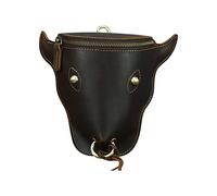 Head Layer Belt Bag Men's Retro Cow Head Hanging Bag Carry Belt Mobile Phone Case Bull Head Bum Bag Mobile Phone Case Tactical Waist Bags (Coffee, One Size)