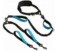 Head Leash Hands Running Dog Leash Waist Belt Bungee with Metal Swivel Clasps and Control Loops for Stability suitable for jogging hiking outdoor adventures training, color to 1