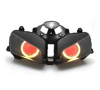 Head Light For CBR600RR 2003-2006 Motorcycle Custom Angel Eye LED Headlight HID Projector Headlamp Assembly Led Headlights Head Light Headlight(Yellow Red)