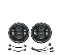 Head Light For FXDF Motorcycle For Dyna For Fat Bob 4.5" Dual Headlamp Double LED Headlights With DRL 4.65 Inch H4 Led HeadLight(Black NO DRL)