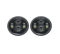 Head Light For FXDF Motorcycle For Dyna For Fat Bob 4.5" Dual Headlamp Double LED Headlights With DRL 4.65 Inch H4 Led HeadLight(Black NO DRL)
