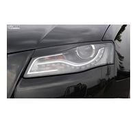 Head light spoilers compatible with Audi A4 B8 2008-2012 (ABS), Unlackiert