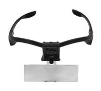 Head Loupe Headband Magnifier Magnifying Glass Led Light Illuminated Jeweler Watch Repair Eyelash Extension Magnifier(5pcs Magnification 1x, 1.5x, 2x, 2.5x, 3.5x)