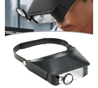 Head Magnifying Glass with 1.5X 3X 9.5X 11X Interchangeable Lenses, Slimline Headband Magnifier for Reading and Close-Up Detail Work