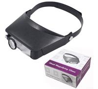 Head Magnifying Glass with Adjustable Frame and 3 Interchangeable Lenses (1.5X/3X/9.5X/11X) for Reading, Crafts and Model Making