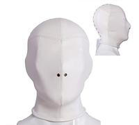 Head mask SM Leather Isolation mask with nostrils Full face Hood mask Bondage Head Hood Drawstring at The Back Adjustable Erotic Role Play Fetish Sex Toy for Couples(M-weiblich)
