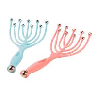 Head Massage Set of 2, Nine-Claw Scalp Massager for Relaxation, Japanese Head Spa Equipment, Head Massagers for Office Workers and Travelers, Portable Tension Relief Tool
