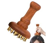 Head Massage Tool | 24 Copper Spikes Relaxation Brush | Massage Comb with Wooden Handle | for Men Women Home Bathroom Spa