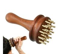 Head Massage Tool - Wooden Handle Scrubber Acupressure Stimulation Device Body Relaxation Therapy Comb | Body Relaxation Therapeutic Comb
