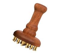 Head Massager 24 Copper Spikes Relaxation Brush Body Massage Brush with Wooden Handle for Home Care Spa Wellness Break Travel Men and