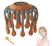 Head Massager for Migraine Relief with Music,The Vibra Calm,Headache Massager for Migraines with 20 Vibrating Points,Electric Head Massager Scalp,Scalp Massager Tool,Stress Relax(Orange,Upgraded)