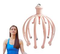 Head Massager, Manual Head Scraper with Octopus Claw for Deep Relaxation and Stress Relief - Finger Head Scraper with Rolling Balls and Prongs, Head Massage Scratcher for Deep Relaxation and Stress