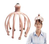 Head Massager, Manual Scratcher Octopus Claw for Deep Relaxation Stress Reduction, Stainless Steel Massage Scalp Tool Relax Spa Healing