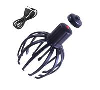 Head Massager, Scalp Scruncher, 5.04x5.04x7.28in Octopus Design, Rechargeable Function, 12 Finger Action, Portable Build, Electric for Relaxation, Stress, Home Use, Lightweight Tool