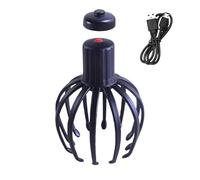 Head Massager - Stress for Electric Octopus Massager Relaxing | Electric Octopus Head Scalp Massager, Portable Drawstring Scruncher with 12 Fingers,
