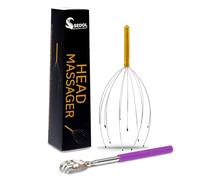Head Massager & Telescopic Back Scratcher Gift Set - Scalp Massage Tool for Relaxation & Hair Growth - Extendable Back Scratcher for Hard-to-Reach Itches - Gift for Men Women Dad Mum Stocking Filler