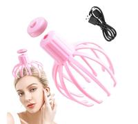 Head Massagers - Head Massage Baste Scalp Rechargeable Scalp Backer, Voltage Relay Chair Rechargeable Scruncher, Portable Squid Head Scraper with 12 Fingers