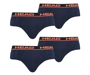 HEAD Men's Basic Briefs Underwear Underwear Pack of 4, 003 - blue / orange, XL