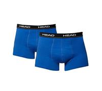 HEAD Men's Basic Head Men s Boxer Shorts with Elastic Waistband Pack of 2 Blue Black Medium, Blue/Black, M UK
