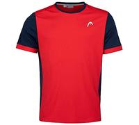 HEAD Men's Davies Boys' T-Shirt, Red/Dark Blue, 128