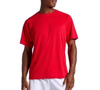 Head Men's Flex Raglan Crew Neck T-Shirt, Regular Fit, Lightweight and Breathable, Grid Mesh, Genuine Red, S