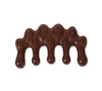Head Meridian Massage Comb Green Sandalwood 5 Wide Tooth Comb Acupuncture Therapy Circulation Anti-static(Style b)