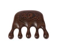Head Meridian Massage Comb Green Sandalwood 5 Wide Tooth Comb Acupuncture Therapy Circulation Anti-static(Style c)