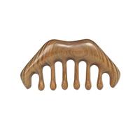 Head Meridian Massage Comb Green Sandalwood Five Wide Tooth Comb Acupuncture Therapy Circulation Anti-static Smooth Hair(Style u)