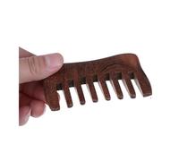 Head Meridian Massage Comb Green Sandalwood Five Wide Tooth Comb Acupuncture Therapy Circulation Anti-static Smooth Hair(Style a)