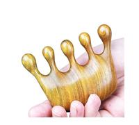 Head Meridian Massage Comb Green Sandalwood Five Wide Tooth Comb Acupuncture Therapy Circulation Anti-static Smooth Hair(Style e)