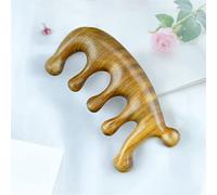 Head Meridian Massage Comb Wide Tooth Sandalwood Comb Acupuncture Gua Sha Scalp Relax Blood Circulation Anti-Static 1Pcs (Color : 1)