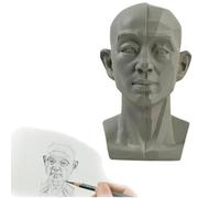 Head Model for Artists, Model for Artists Learn Planes of Face, for Learning Planes and Light Details, Small Mannequin Manikin Head for Art Drawing Skecthing Study (Style 4)