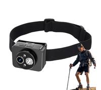 Head Mounted Camera - Action Video Recorder, Lighted Headlamp | Smart Motion Sensing Control, Shock Absorbing Technology (for Outdoor Adventure Hiking Cycling Running Camping Sports Exploration)