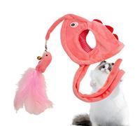 Head Mounted Cat Toy, Cat Toy with Head, Cat Hat Headwear with | Wearable Interactive Teaser Wand, Funny Shape for Outdoor Home, Promotes the