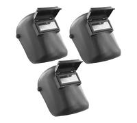 Head-Mounted Welding Helmet 3 Pack Black PP Shield Mask 30x20cm | Head-mounted welding helmet pack provides reliable eye protection and clear visibility during welding tasks.