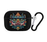 Head of A Chinese Mythical Beast Compatible with Airpod Pro Case PC Scratch-Resistant Drop-Proof Protective Cover with Keychain