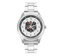 Head of A Chinese Mythical Beast Men's Wrist Watches Stainless Steel Strap Minimalist Business Quartz Watch for Daily Wear