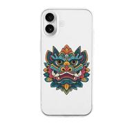 Head of A Chinese Mythical Beast TPU Cell Phone Case Compatible with iPhone 16/16 Plus/16 Pro/16 Pro Max/16 E Soft Protective Shell