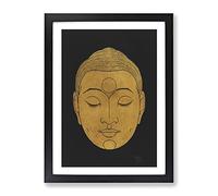Head Of Buddha Vol.2 By Reijer Stolk Classic Painting Framed Print | A2 Black Framed Wall Art | Ready to Hang | Classic Religious Picture | Living Room Bedroom Lounge Office