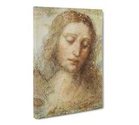 Head Of Christ By Leonardo Da Vinci Canvas Print | Gallery Wrapped 30mm Frame Wall Art | 30x20 inches | Ready to Hang | Classic Religious Picture | Living Room Bedroom Lounge Office