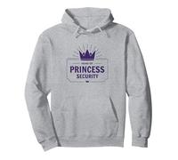 Head of Princess Security: Royal Crown Humor Pullover Hoodie, Adult Unisex, Heather Grey, S