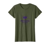 Head of Princess Security: Royal Crown Humor T-Shirt, Women, Olive Green, Medium