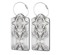 Head of The Beast 1 Business Travel PU Leather Label Suitable for Handbags/Backpacks/Luggage