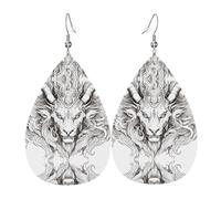 Head of the beast Leather earrings, European and American style earrings for young women, birthday gifts/Valentine's Day gifts