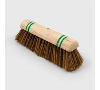 Head Only 12'' Synthetic Natural Coco Sweeping Broom Threaded Green Stripe One Colour (One Size)