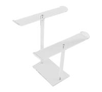 Head Organizer Holder for Necklace Display Hair Accessories for Women Girls 2 Layers Acrylic Head Organizer Holder, フリーサイズ