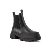 Head Over Heels By Dune Black Punnet Chunky Sole & Rubber Guard Low Boots Black