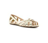 Head Over Heels By Dune Harla Gold Lattice Ballerina Metallic