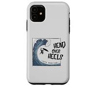 Head Over Heels Into Surfing | Ironic Big Wave Surfing Pun Case for iPhone 11