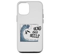 Head Over Heels Into Surfing | Ironic Big Wave Surfing Pun Case for iPhone 12/12 Pro